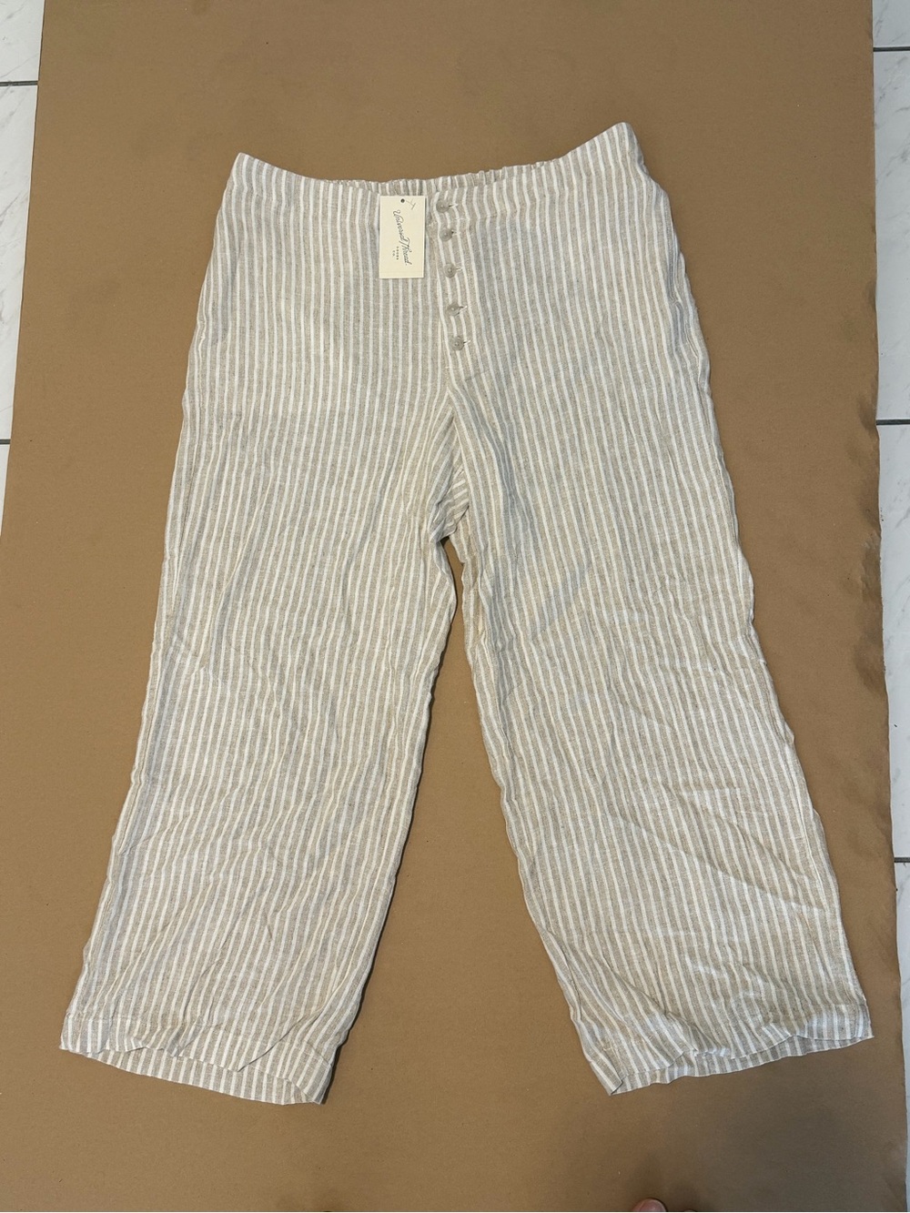 Universal Thread Striped Linen Blend Pants NWT Size L